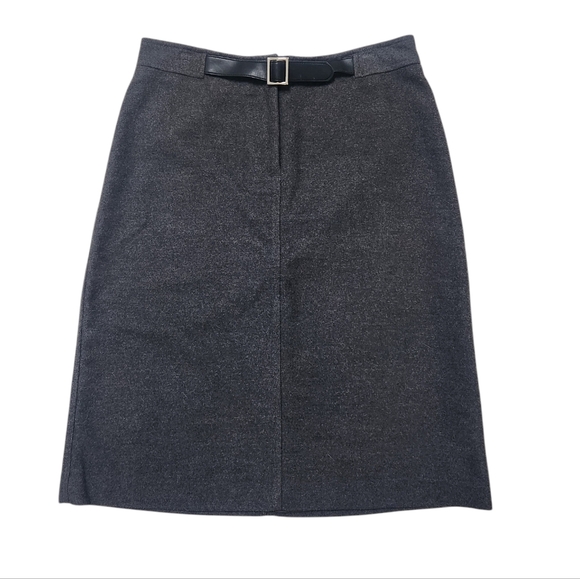 The Limited Dresses & Skirts - The Limited Dark Gray Skirt with Belt ~ Lined Pencil Skirt - Size 6